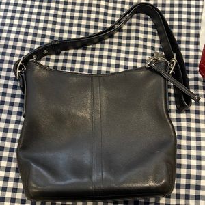 Authentic black coach leather coach small purse